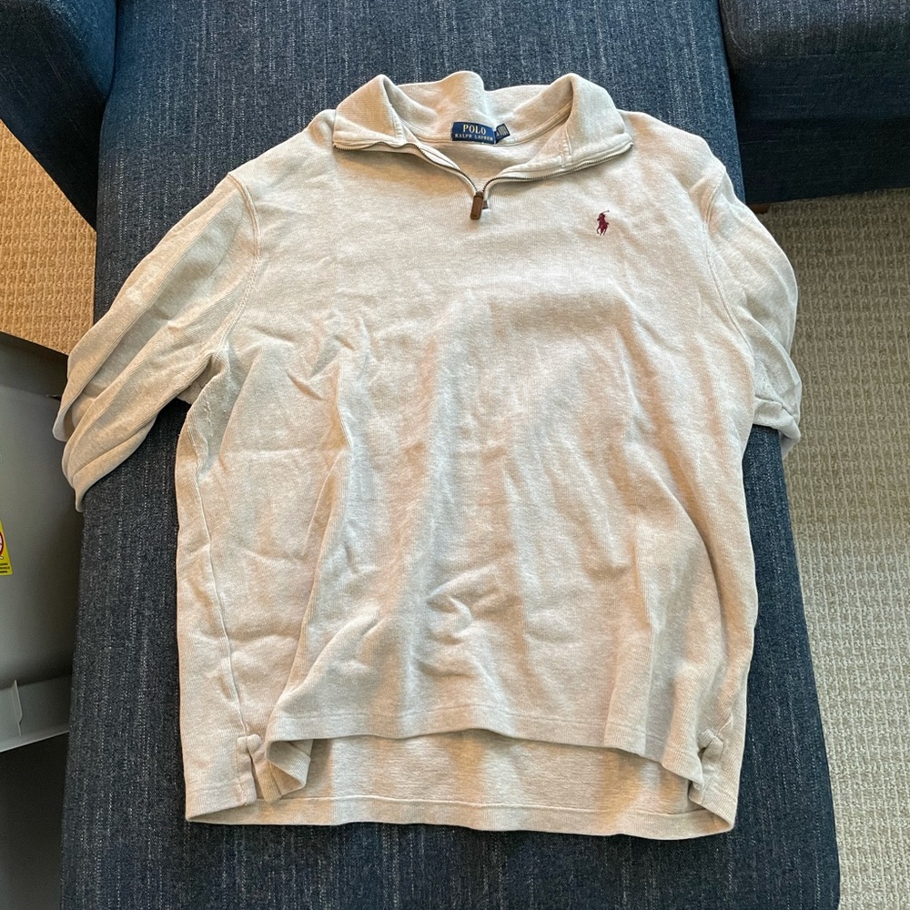 Polo Khaki Quarter Zip Pullover XXL